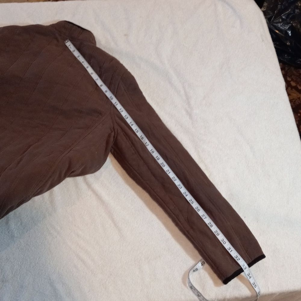 Vintage LUTAR Tan Black Lined Silk Coat - Picture 11 of 15